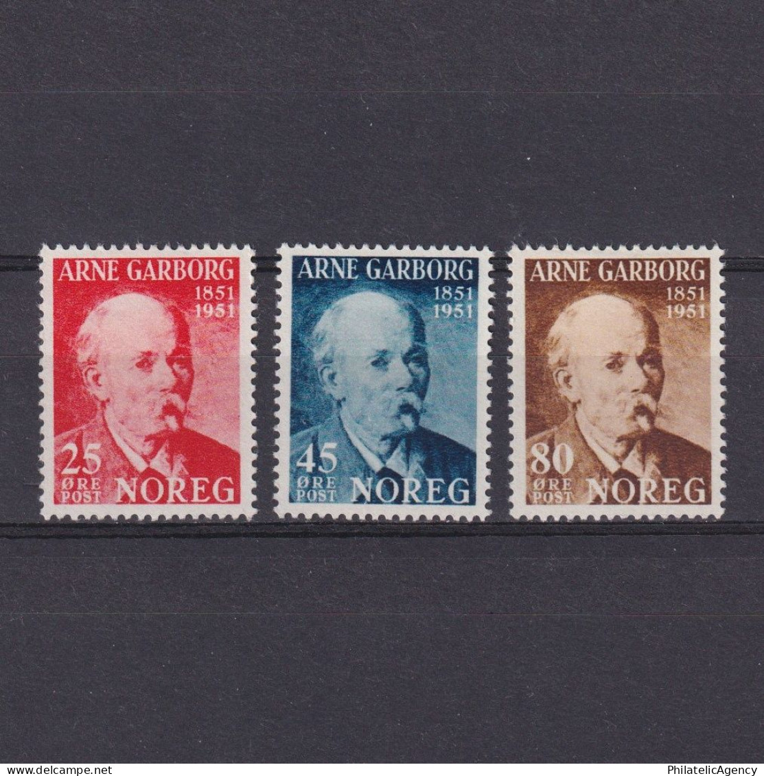 NIGER 1951, Sc# 318-320, Arne Garborg, MH - Ongebruikt