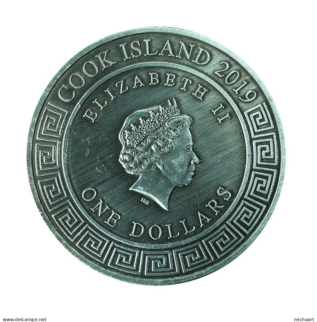 Cook Islands Coin $1 Dollar 2019 Amaterasu Sun Goddess 39.5mm 03013 - Cookinseln