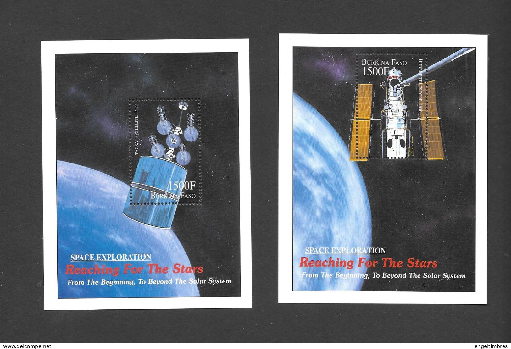 BURKINA FASO   -   1999 -   2 X Minisheets  -  SPACE EXPLORATION      - See Scan - Burkina Faso (1984-...)