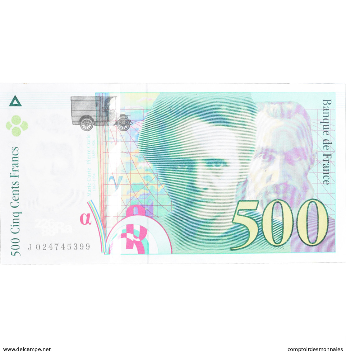 France, 500 Francs, Pierre Et Marie Curie, 1994, J 024745399, SUP, Fayette:76.1 - 500 F 1994-2000 ''Pierre En Marie Curie''