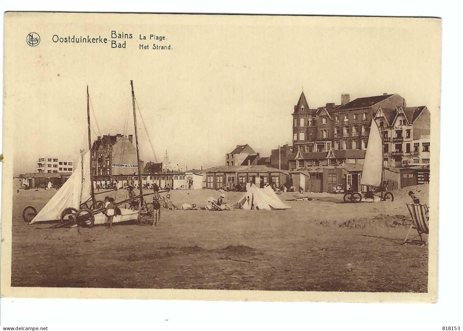 Oostduinkerke-Bains Bad  La Plage  Het Strand  1937 - Oostduinkerke