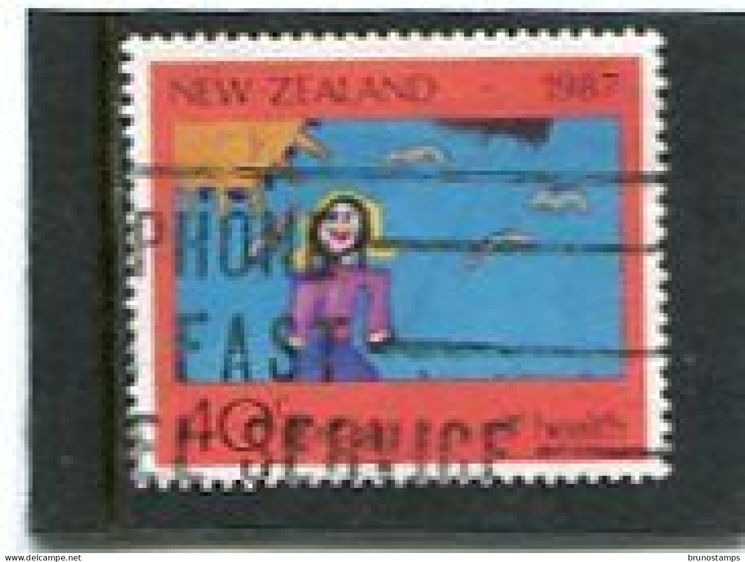 NEW ZEALAND - 1987  40c+3c  KITE FLYING  FINE USED - Usados