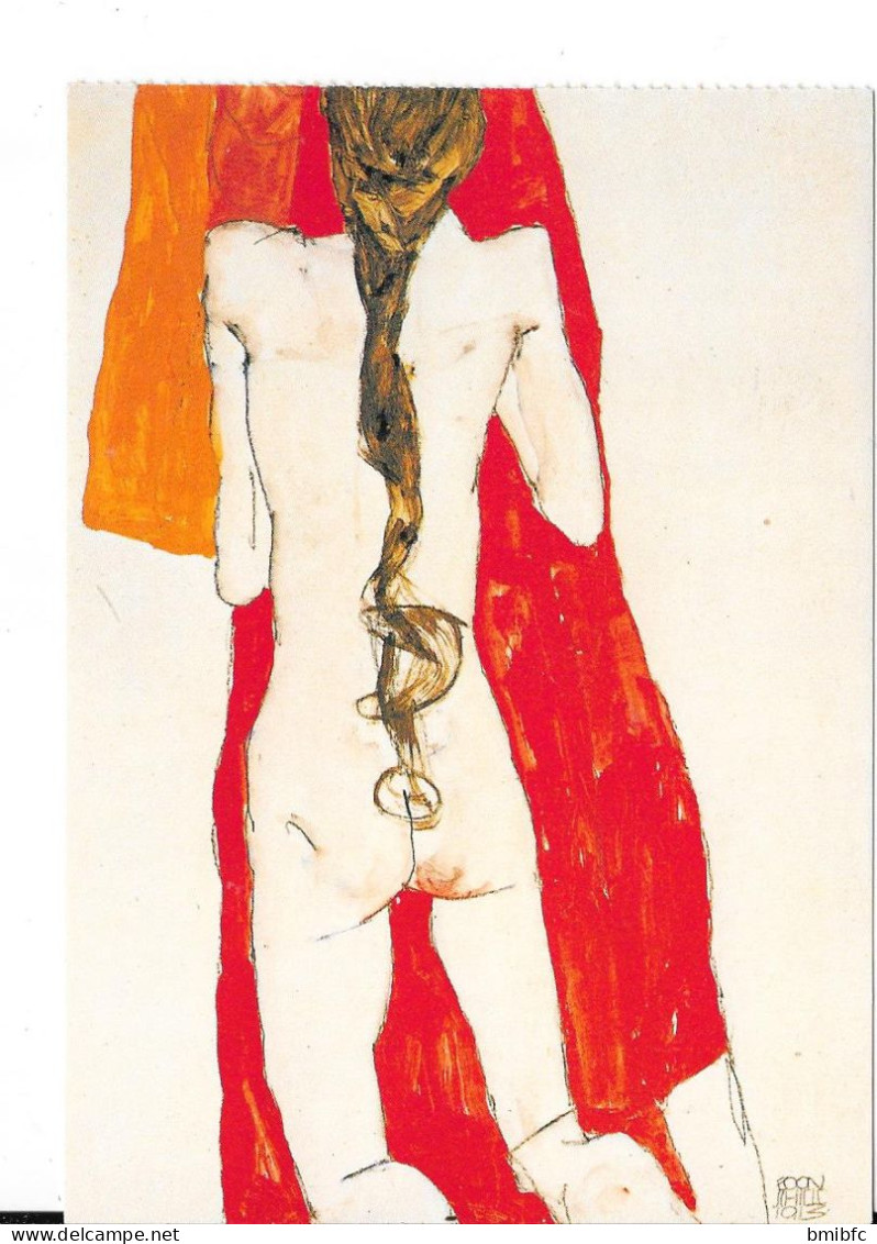 Egon Schiele - Nu De Jeune Fille, Vue De Dos, Avec Une Longue Natte - Schiele