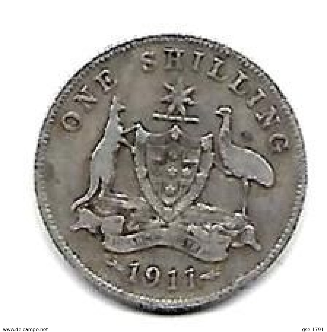 AUSTRALIE EDOUARD VII  ,1 Shilling,    Argent , 1911  TB - Ohne Zuordnung