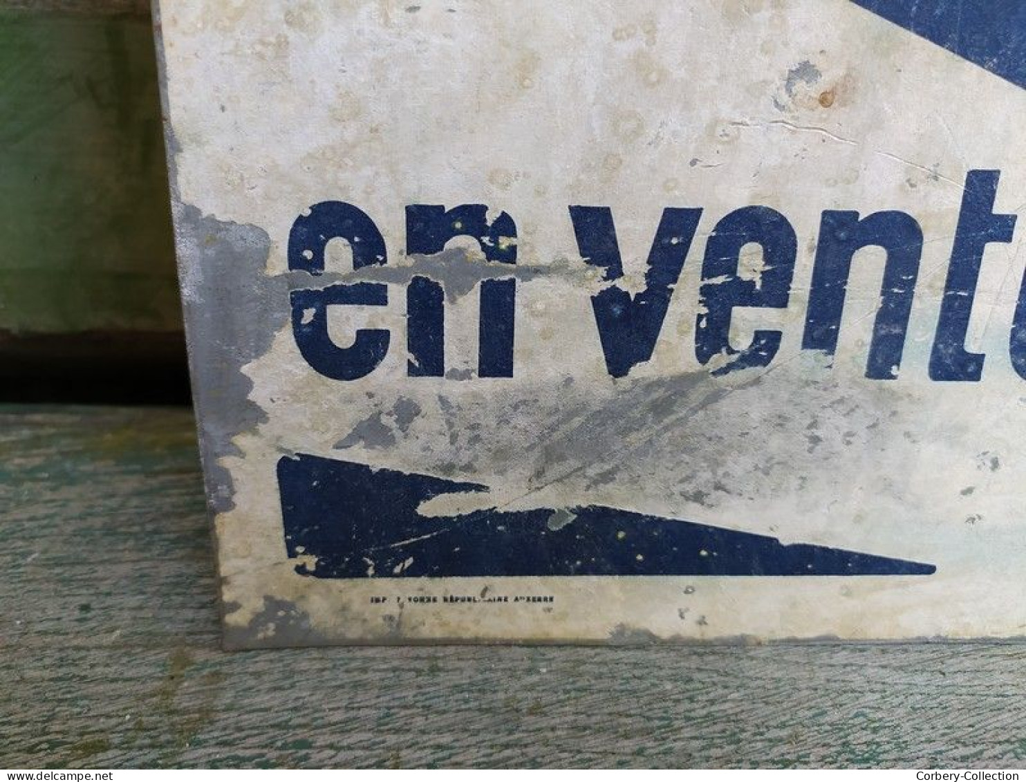 Rare Ancienne Enseigne Publicitaire Tôle & Papier Motomix Mélange 2 Temps en Vente Ici