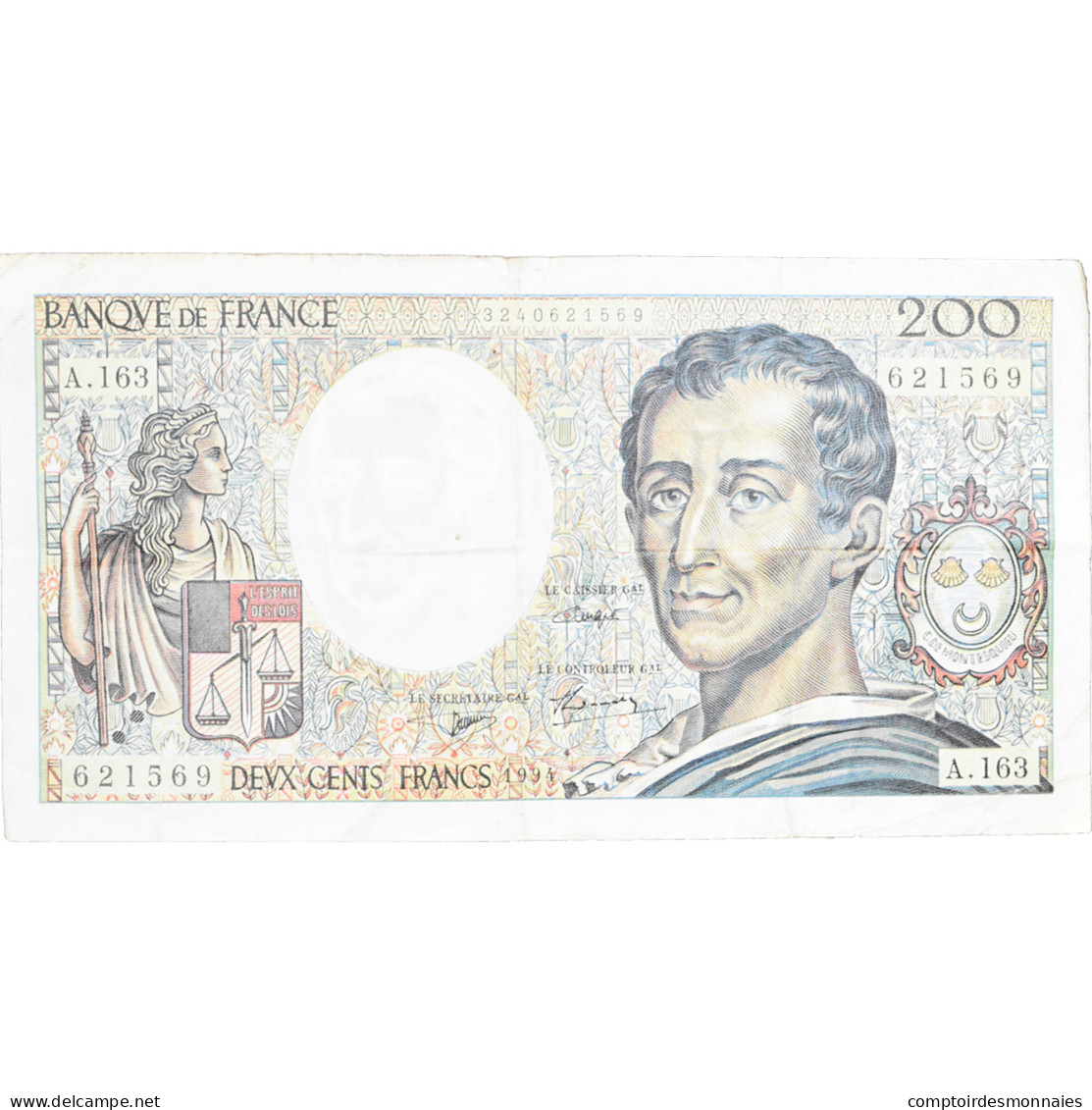 France, 200 Francs, Montesquieu, 1985, A.1263621569, TB, Fayette:70.5, KM:155a - 200 F 1981-1994 ''Montesquieu''
