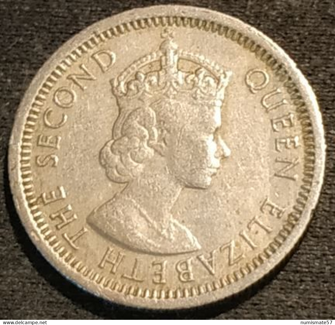 BRITISH CARIBBEAN TERRITORIES - 10 CENTS 1955 - Elizabeth II - 1ère Effigie - KM 5 - Britse-karibisher Territorien