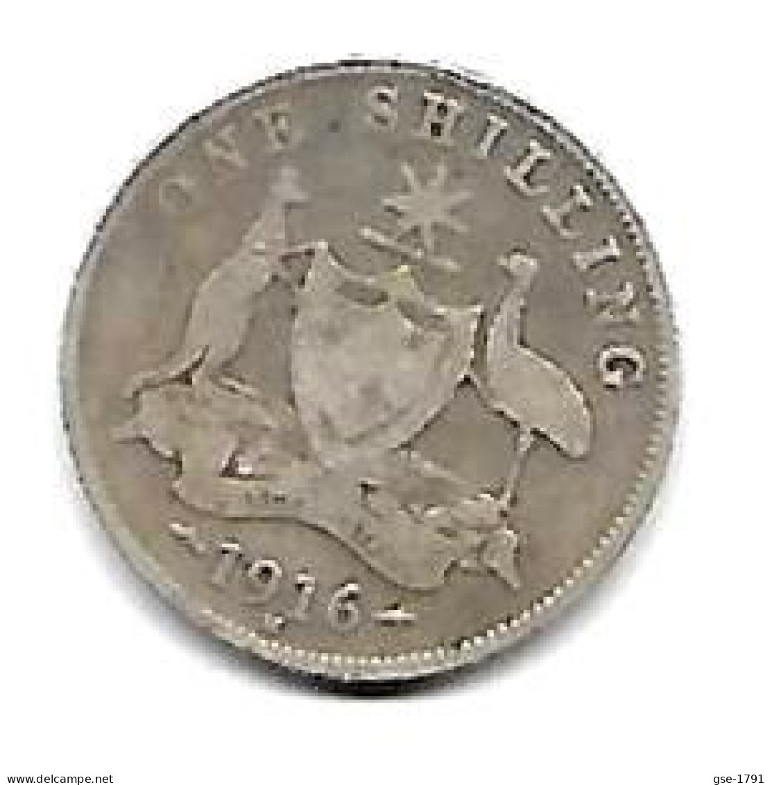 AUSTRALIE Georges V  ,1 Shilling,    Argent , 1916 M  TB - Unclassified