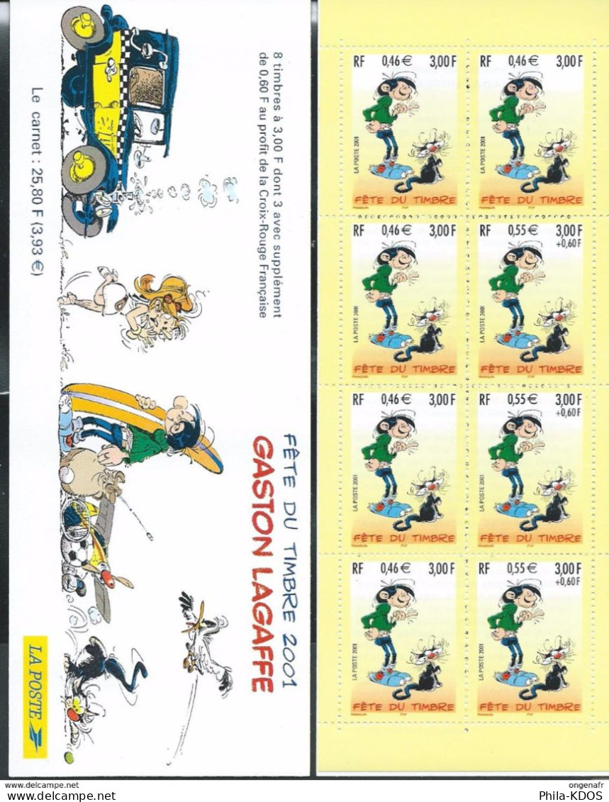 FRANCE 2001 " GASTON LAGAFFE " Sur Document Philatélique Officiel N° YT 3370 - Bandes Dessinées