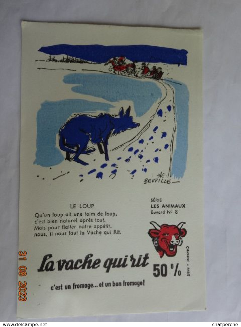 BUVARD BLOTTING PAPER  LA VACHE QUI RIT  FROMAGE LOT DE 10 BUVARDS SERIE LES ANIMAUX - Dairy