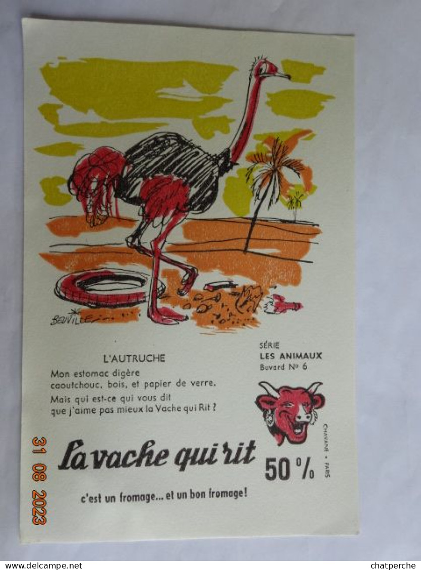 BUVARD BLOTTING PAPER  LA VACHE QUI RIT  FROMAGE LOT DE 10 BUVARDS SERIE LES ANIMAUX - Milchprodukte