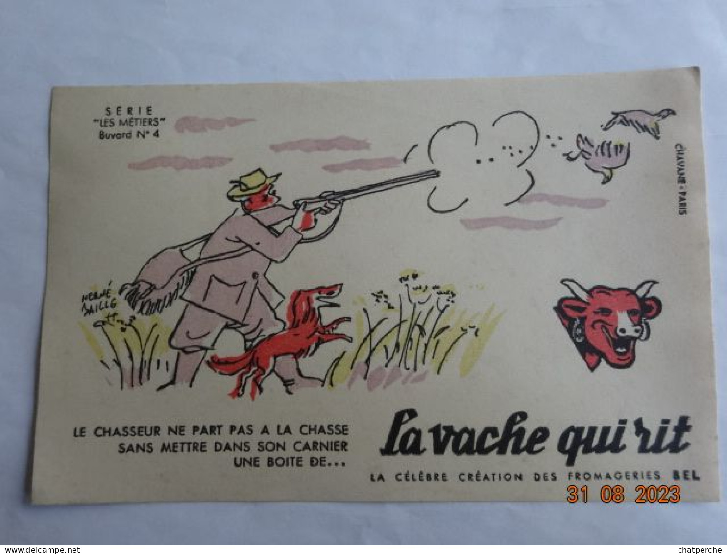 BUVARD BLOTTING PAPER  LA VACHE QUI RIT  FROMAGE LOT DE 7 BUVARDS SERIE LES METIERS N° 4 A 10 - Lattiero-caseario