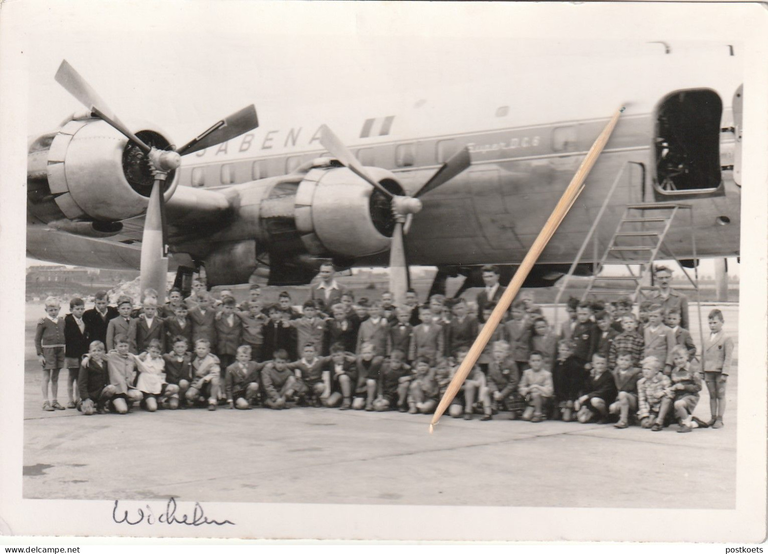 Wichelen, Zeldzame Fotokaart, Met Namen Op De Achterzijde : Zaventem : 1958, 2 Scans - Wichelen