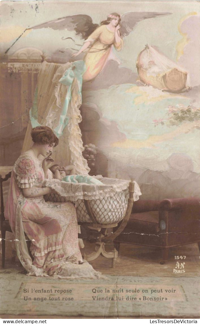 ENFANT - Scènes Et Paysages - Un Enfant Dans Son Berceau Et Sa Chambre - Colorisé - Carte Postale Ancienne - Scènes & Paysages