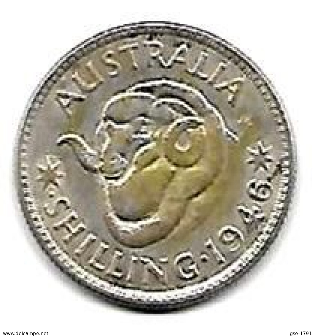 AUSTRALIE Georges VI  ,1 Shilling,    Argent , 1946 Perth  TB+ - Sin Clasificación