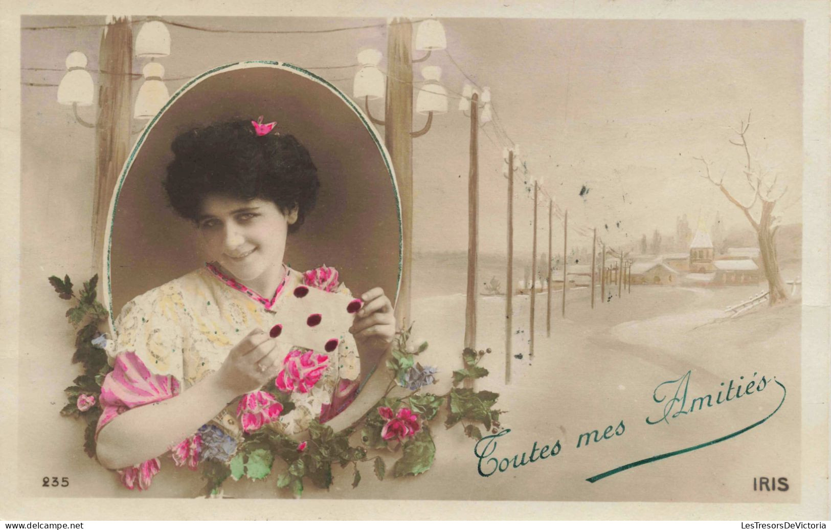 FÊTES ET VOEUX - Toutes Mes Amitiés - Colorisé - Carte Postale Ancienne - Otros & Sin Clasificación