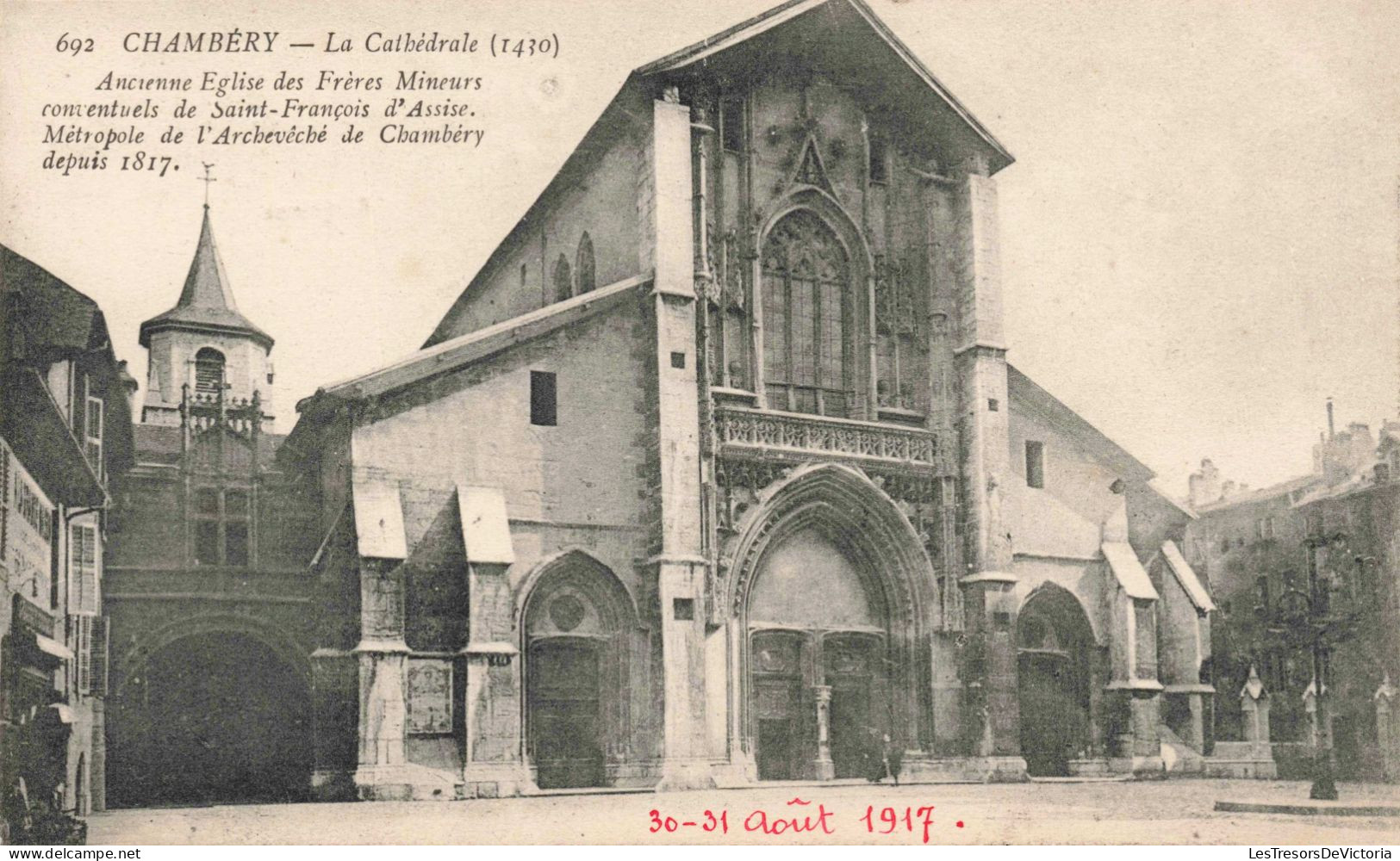 FRANCE - CHAMBERY - La Cathédrale - Carte Postale Ancienne - Chambery