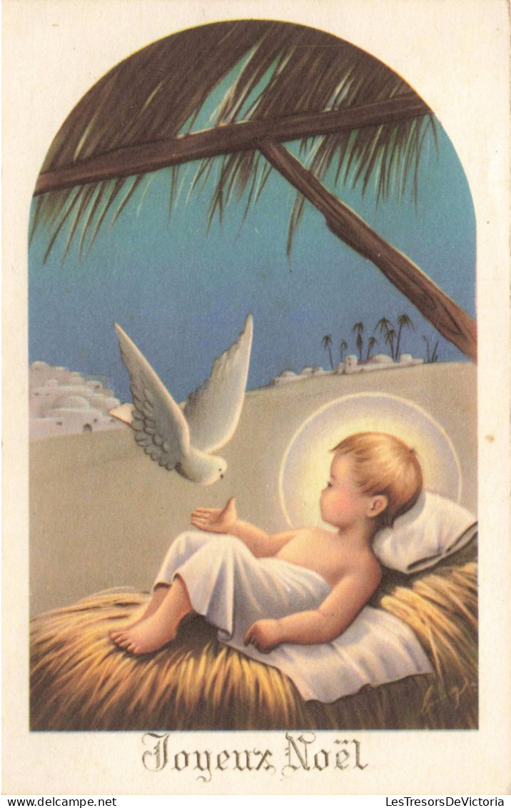 FÊTES ET VOEUX - Joyeux Noël - L'enfant Jésus Dans La Mangeoire - Carte Postale Ancienne - Altri & Non Classificati