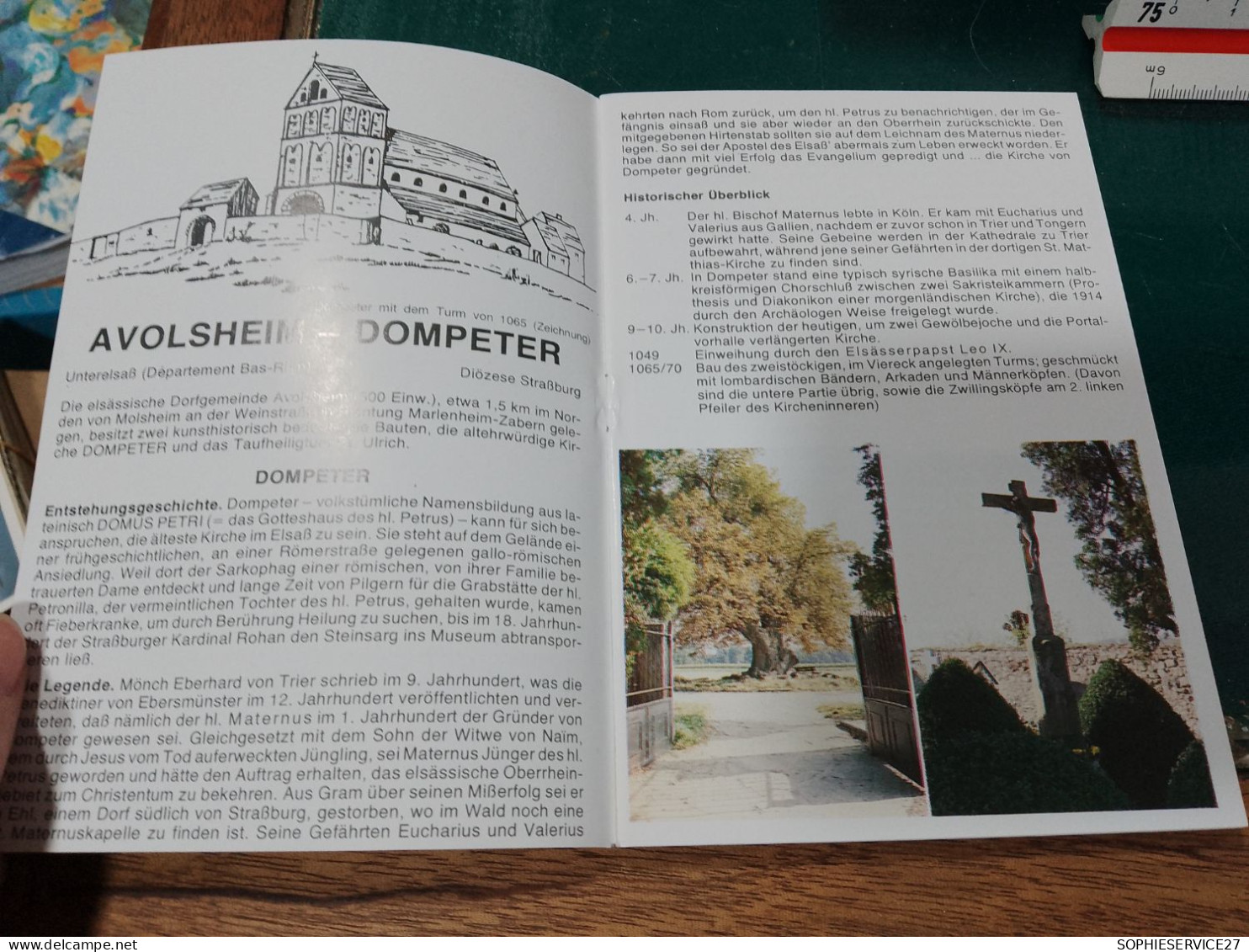 461 // AVOLSHEIM- DOMPETER / ALTESTE KIRCHE IM ELSASS 16 PAGES - Ohne Zuordnung