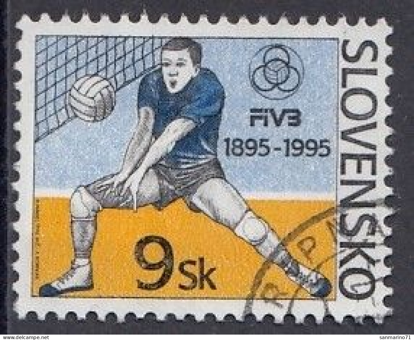 SLOVAKIA 235,used,falc Hinged - Volley-Ball