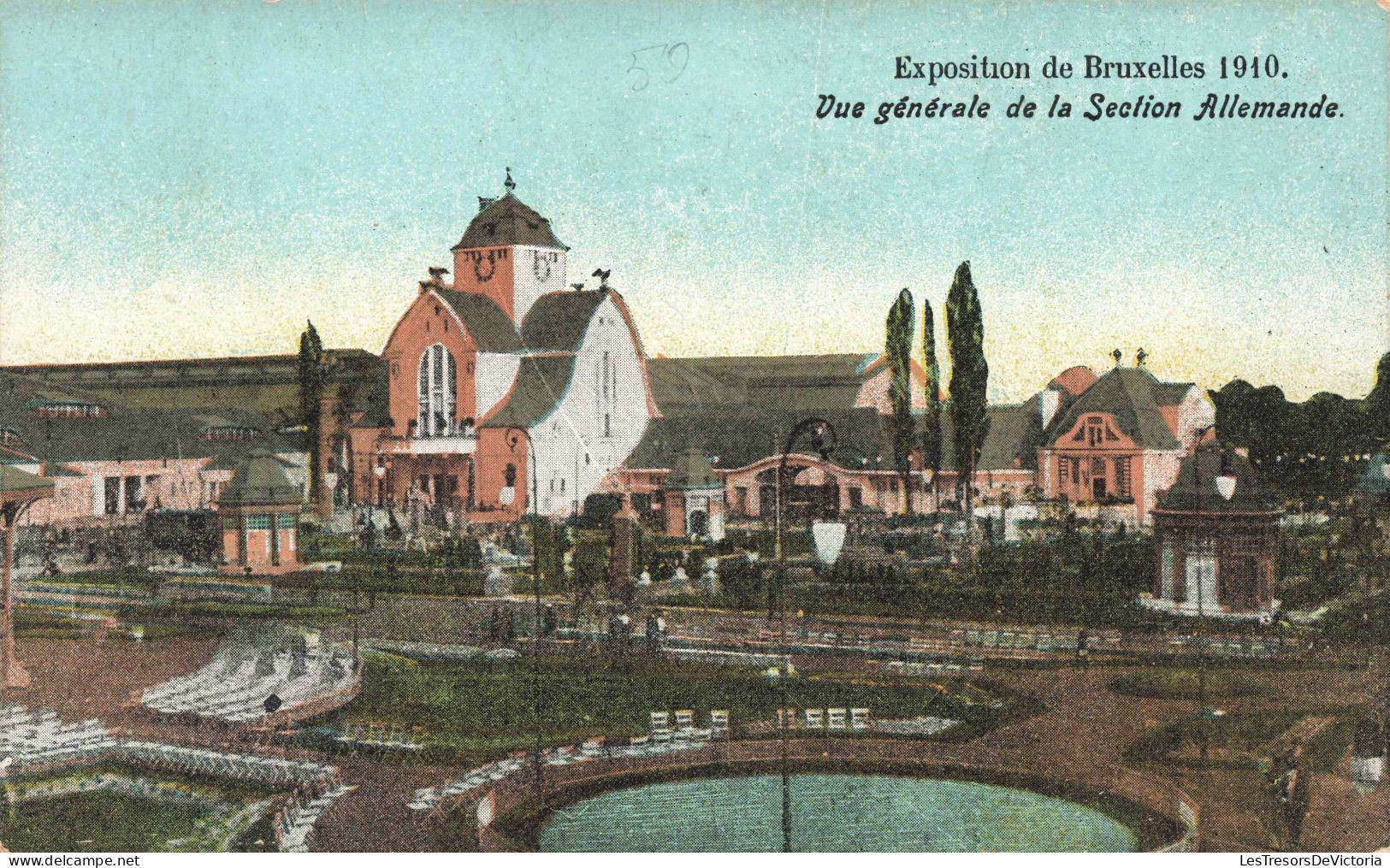 BELGIQUE - Bruxelles - Vue Générale De La Section Allemande - Colorisé - Carte Postale Ancienne - Wereldtentoonstellingen