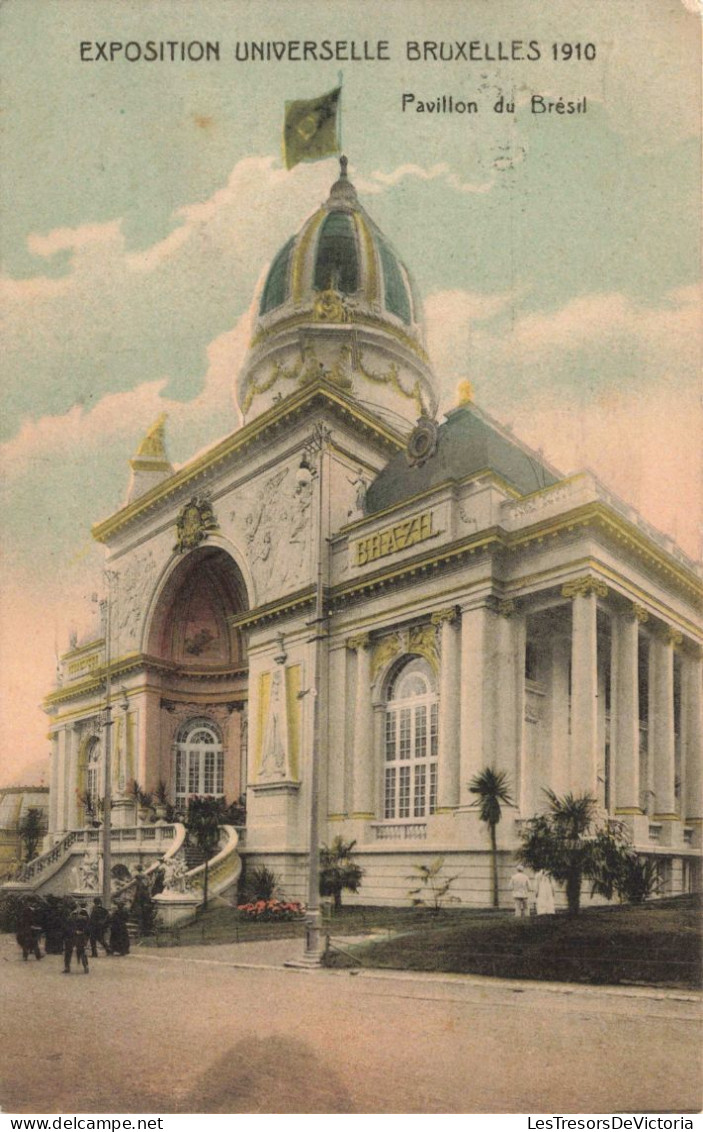 BELGIQUE - Bruxelles 1910 - Pavillon Du Brésil - Colorisé - Carte Postale Ancienne - Expositions Universelles