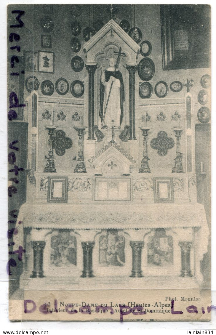 - 23 - Notre Dame Du Laus, ( Hautes-Alpes ), Intérieur De La Basilique, Autel De St Dominique, Rare, TTBE, Scans, - Sonstige & Ohne Zuordnung