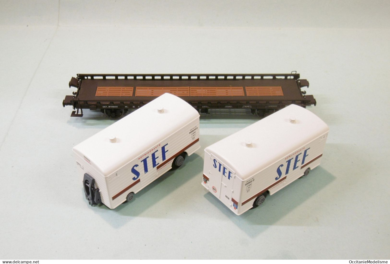 REE - WAGON UFR Biporteur STEF SNCF Ep. III Réf. WB-636 Neuf NBO HO 1/87 - Wagons Marchandises