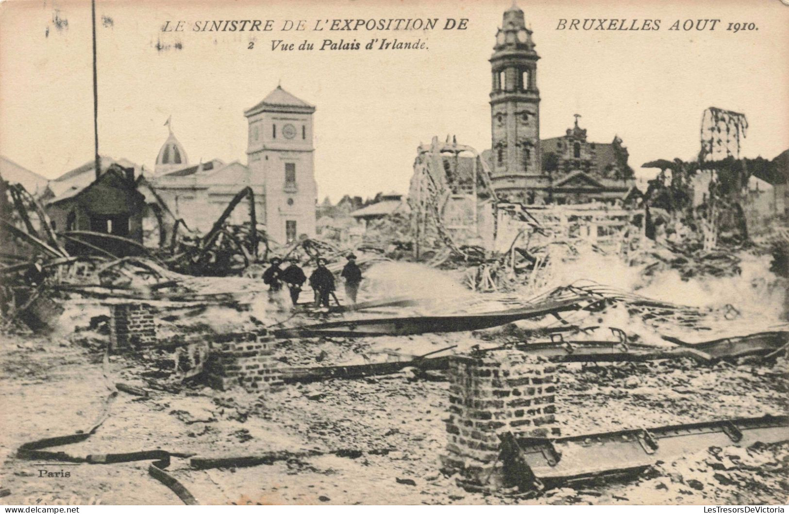 BELGIQUE -  Bruxelles - Le Sinistre De L'exposition Du Bruxelles Aout - Vue Du Palais D'Irlande - Carte Postale Ancienne - Wereldtentoonstellingen