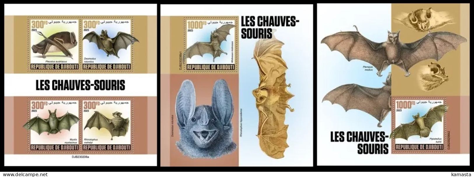 Djibouti  2023 Bats. (206) OFFICIAL ISSUE - Chauve-souris