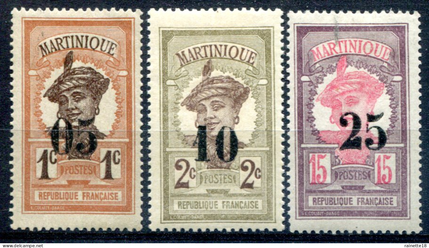 Martinique         83/85 * - Unused Stamps