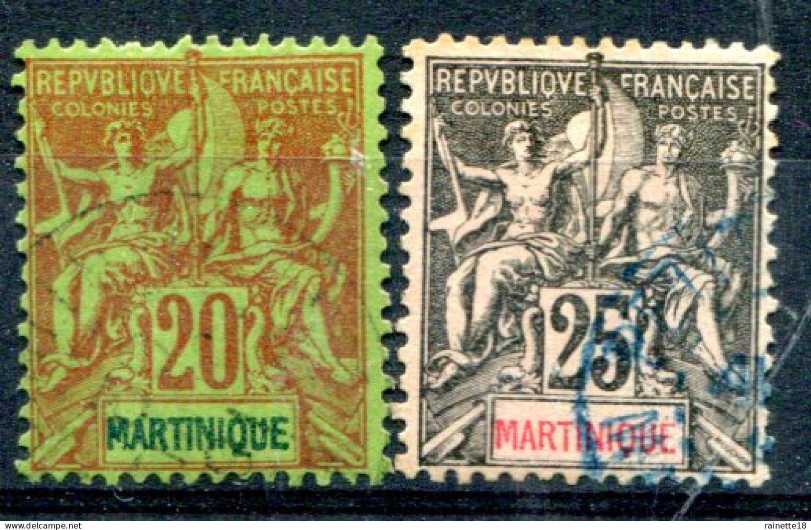 Martinique         37/38 Oblitérés - Used Stamps