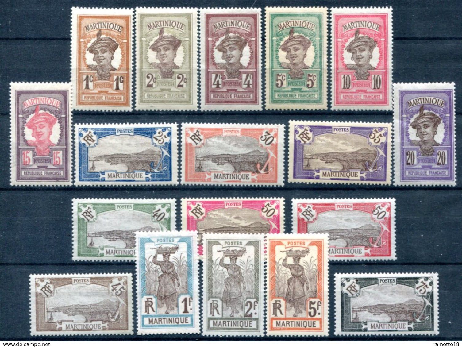 Martinique         61/77  ** Sans Le 62A - Unused Stamps
