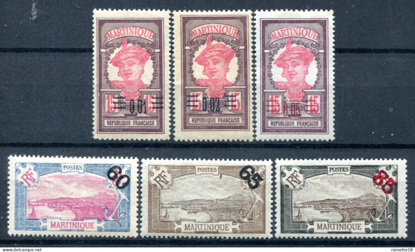 Martinique           86/91 * - Unused Stamps