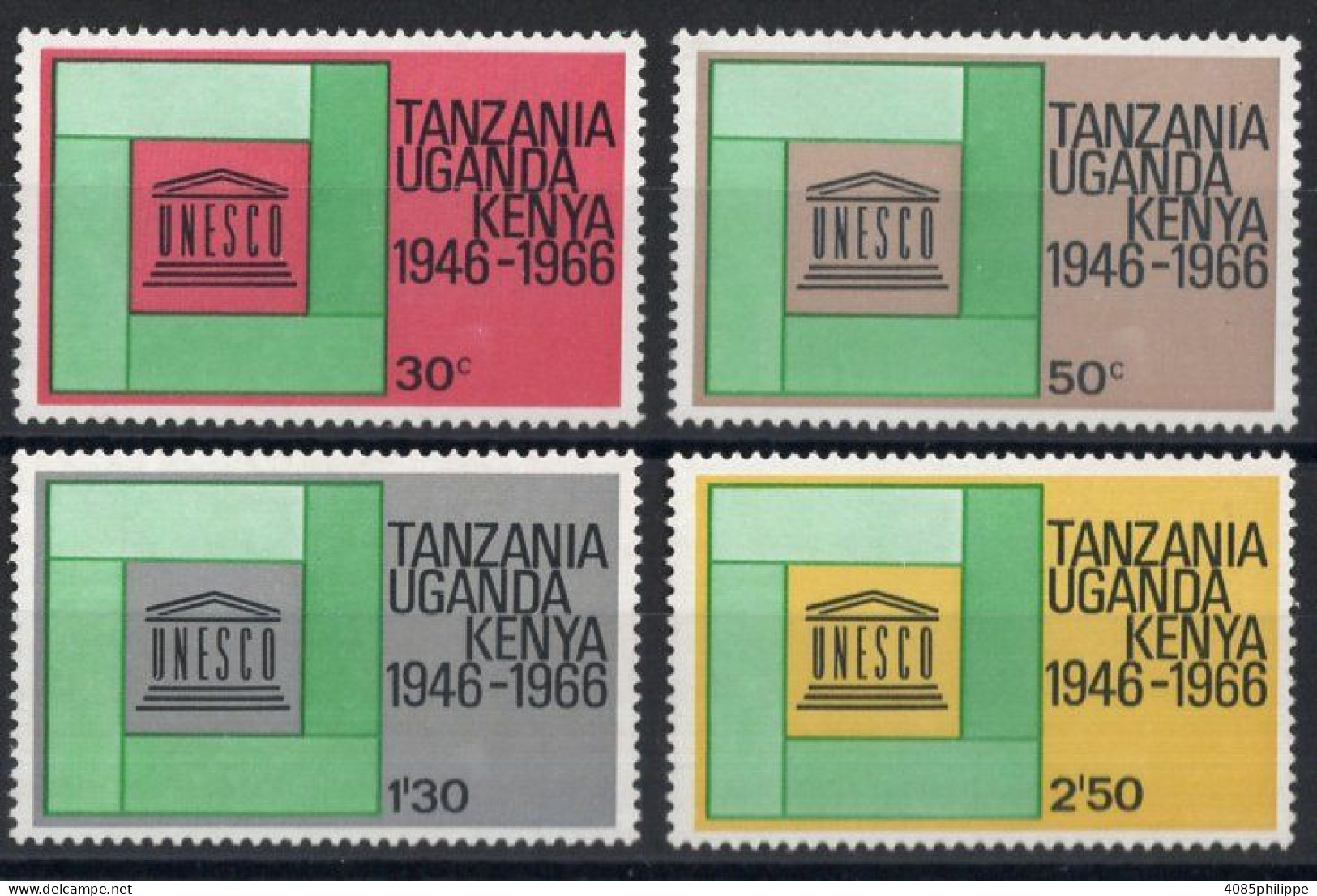 EST-AFRICAIN Timbres-Poste N°153** à 156** Neufs Sans Charnières TB Cote : 6.00€ - Kenya, Uganda & Tanzania