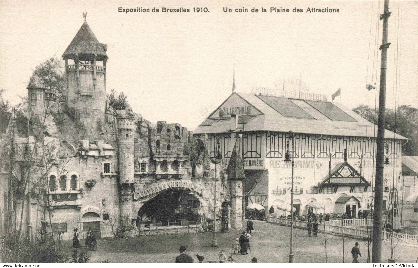 BELGIQUE - Exposition De  Bruxelles - Un Coin De La Plaine Des Attractions - Carte Postale Ancienne - Mostre Universali