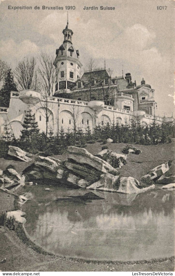 BELGIQUE - Exposition De  Bruxelles - Jardin Suisse - Carte Postale Ancienne - Wereldtentoonstellingen