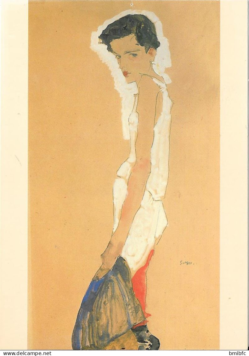 Egon Schiele - Fille Se Déshabillant - Schiele