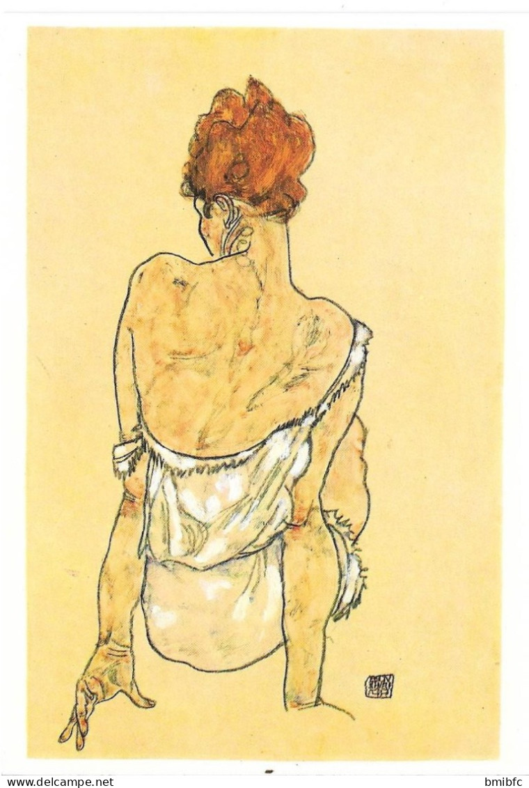Egon Schiele - Femme Assise De Dos - Schiele