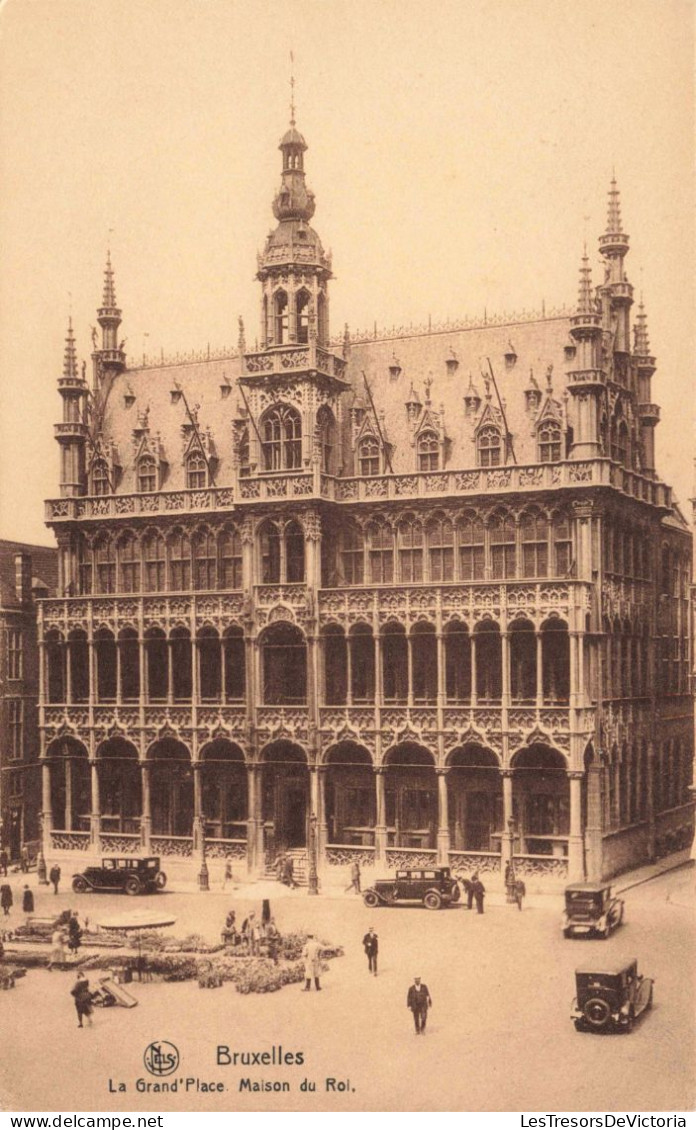 BELGIQUE - Bruxelles - La Grand'Place, Maison Du Roi - Animé - Carte Postale Ancienne - Plazas