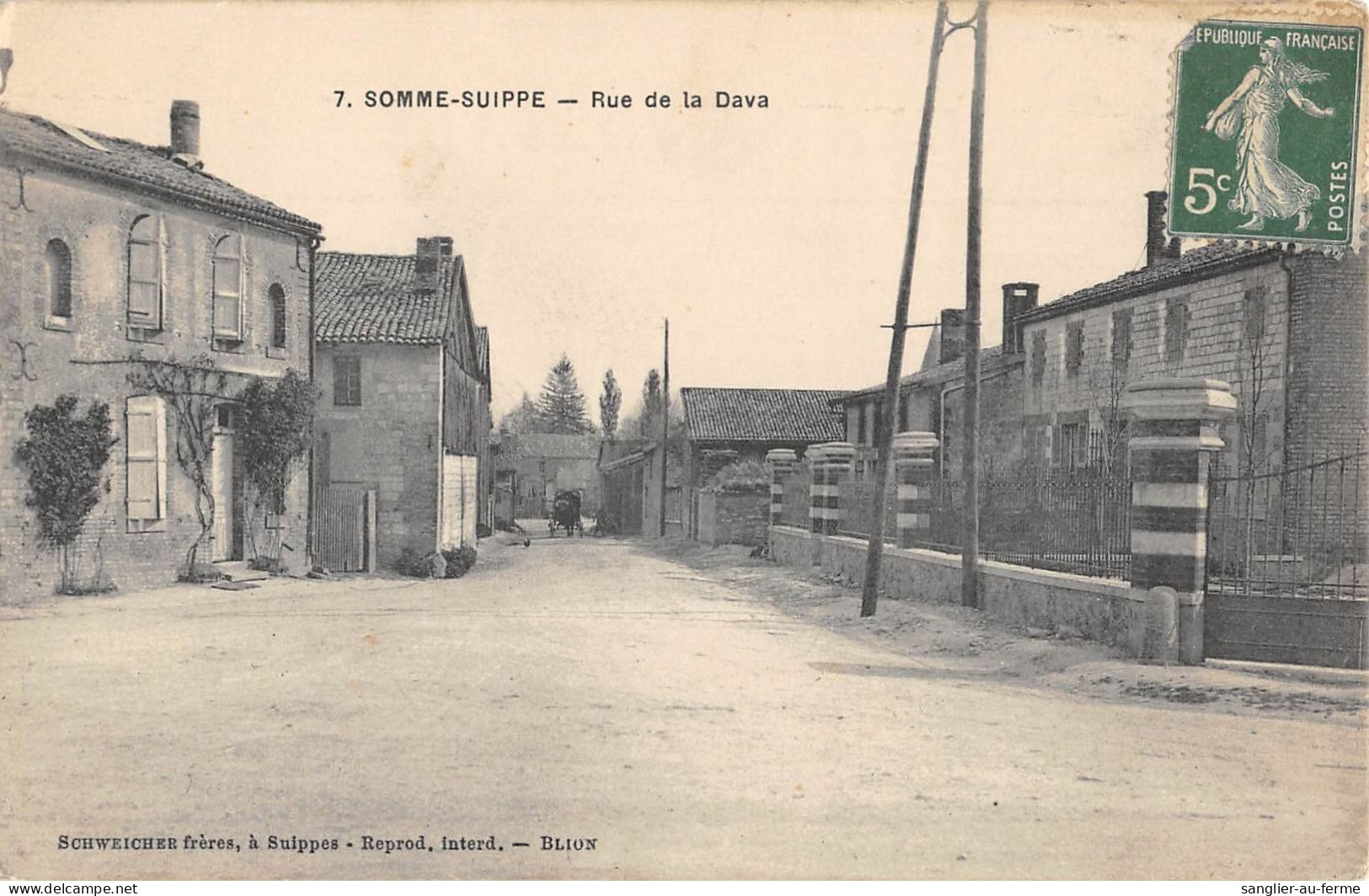 CPA 51 SOMME SUIPPE / RUE DE LA DAVA - Andere & Zonder Classificatie