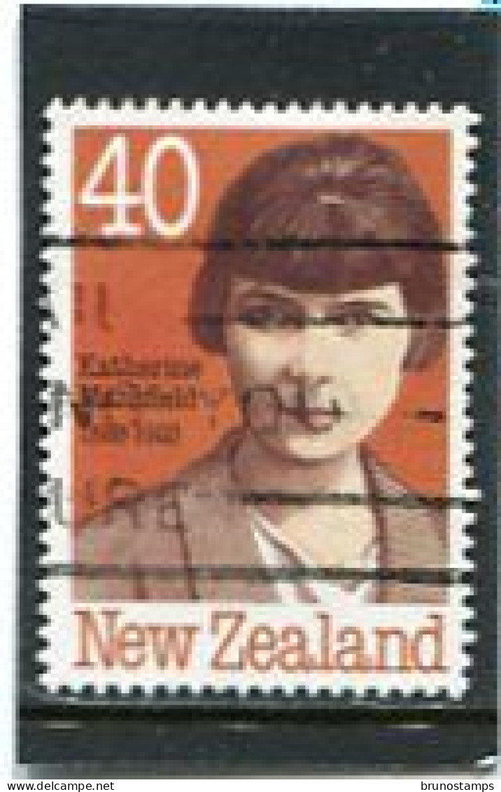 NEW ZEALAND - 1989  40c  K. MANSFIELD  FINE USED - Gebraucht