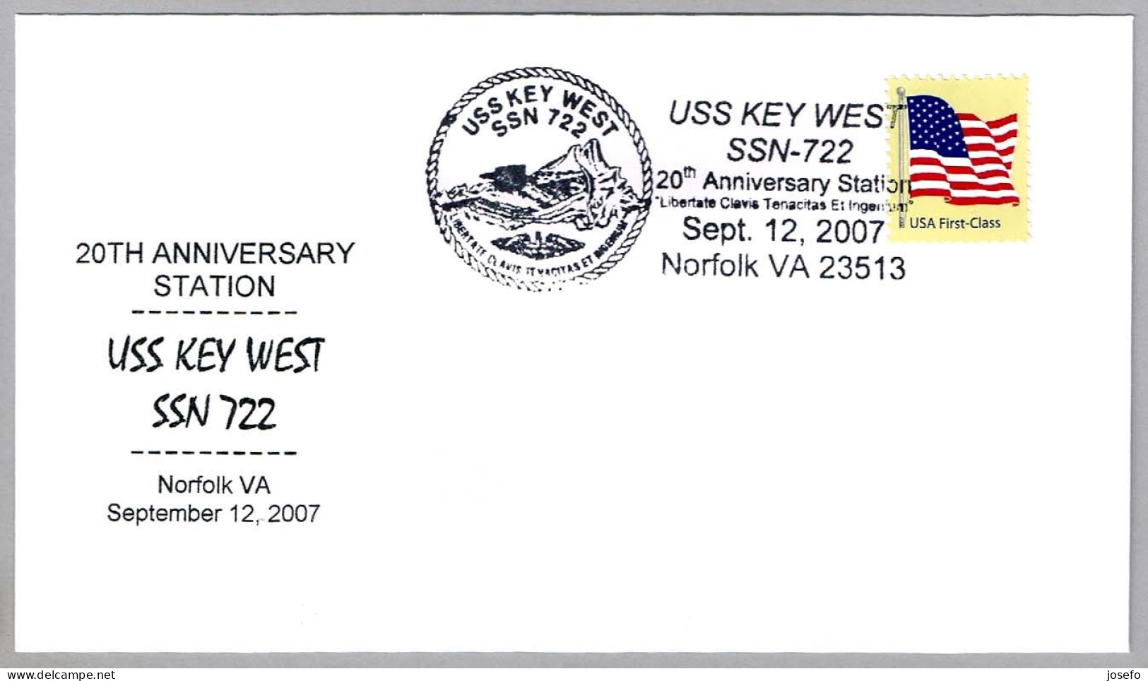 20 Aniversario Del Submarino Nuclear USS KEY WEST (SSN-722) - 20th Anniversary. Norfolk VA 2007 - Submarines