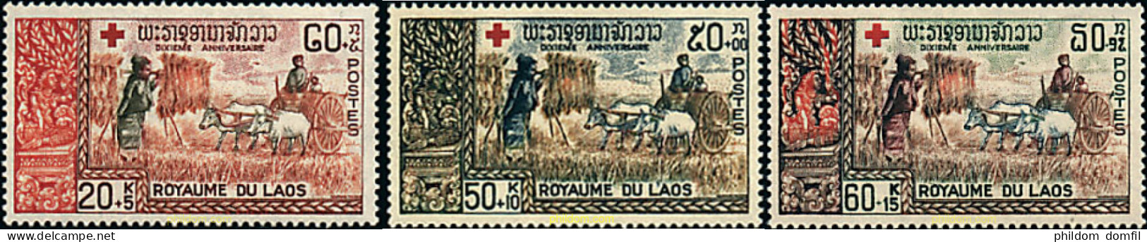 28882 MNH LAOS 1967 10 ANIVERSARIO DE LA CRUZ ROJA NACIONAL - Laos