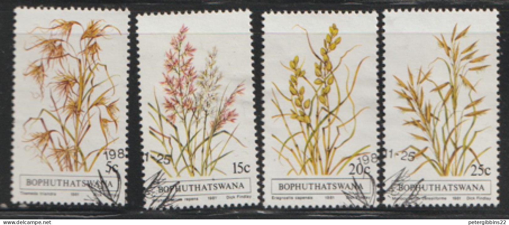 Bophuthaswana I 1981   SG 80-3  Grasses   Fine Used - Bophuthatswana