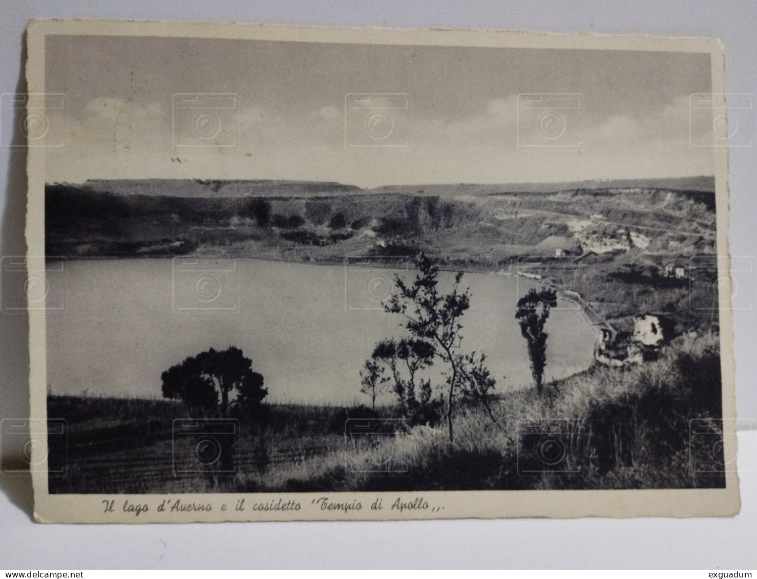 Pozzuoli Campi Flegrei IL LAGO D'AVERNO E IL COSIDETTO "TEMPIO DI APOLLO". FG 1942 - Pozzuoli