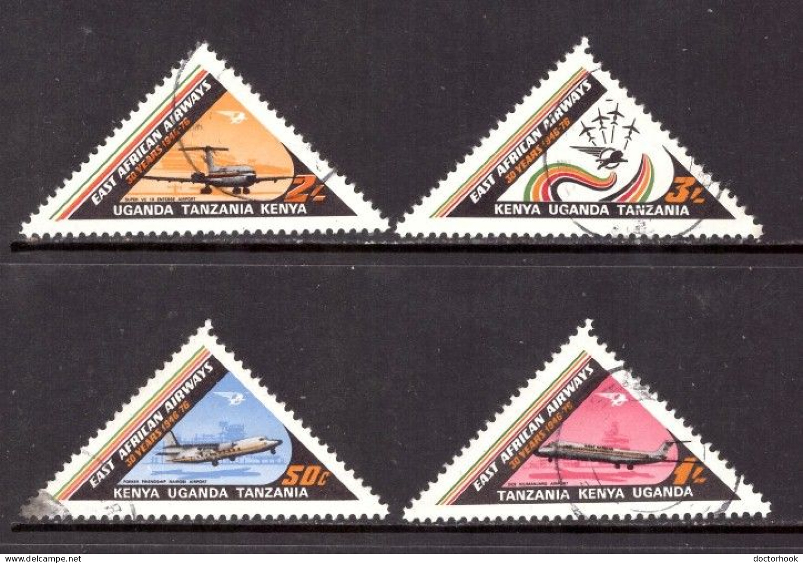 KENYA UGANDA & TANZANIA   Scott # 220-3 USED (CONDITION AS PER SCAN) (Stamp Scan # 978-14) - Kenya, Ouganda & Tanzanie