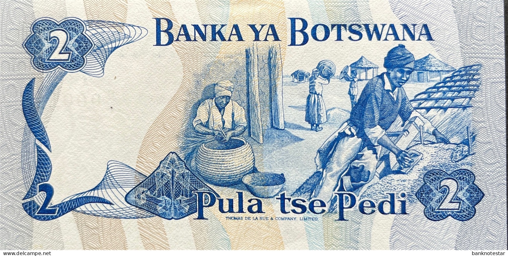 Botswana 2 Pula, P-2 (1976) - UNC - LOW First Prefix 000196 Serial Number - Botswana