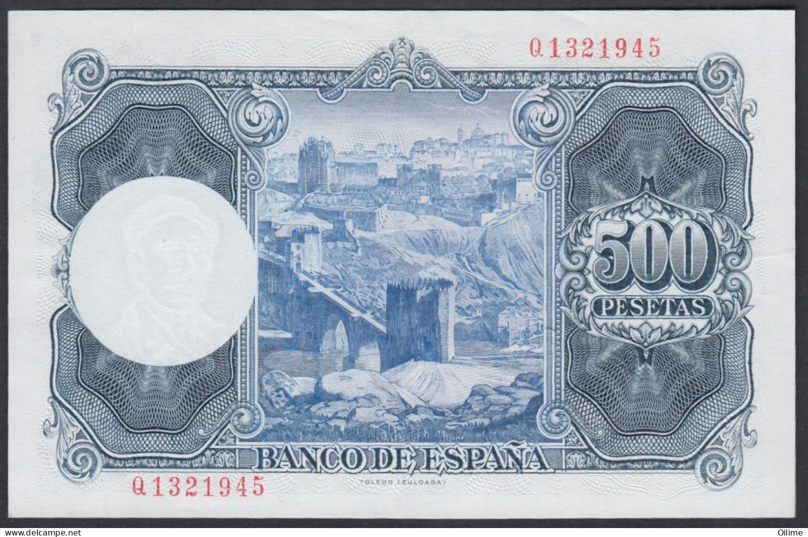 BILLETE DE 500 PESETAS DE 1954. PICK 148 SERIE Q. SC- - 100 Peseten