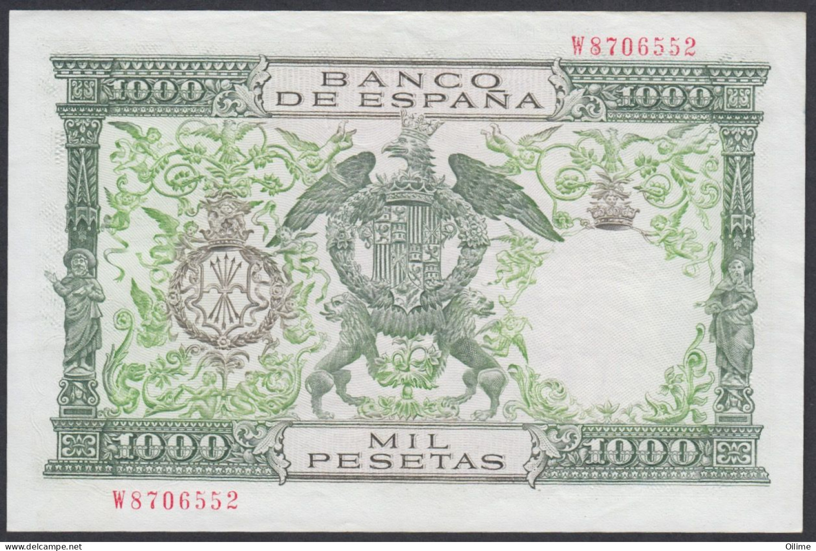 BILLETE DE 1000 PESETAS DE 1957. PICK 149 SERIE W. SC - 100 Peseten